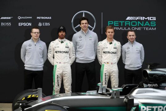 Praesentation des F1 W07 Hybrids beim ersten Wintertest in Barcelona